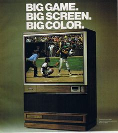 Since televisions became available to buy in the 1920s they have gone through lots of changes. They have gone from … in 2025 | Big screen, Big screen tv, Old advertisements