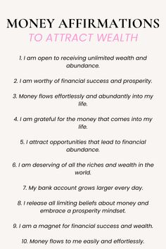 money affirmations