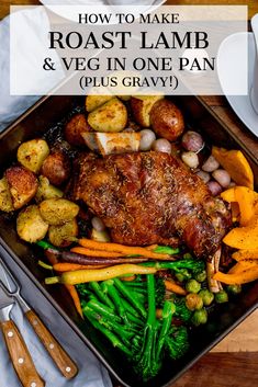 This incredible slow-roasted shoulder of lamb is cooked with the veggies - all in the same pan! Served with an easy c… | Lamb recipes, Lamb dinner, Slow cooked lamb