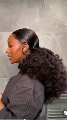 4c Hair Wig, Yaki Hairstyles, Waist Length Natural Hair, Elegant Afro Hairstyles, Yaki Hairstyles Black Women, 70s Inspired Hair Black Women, Fluffy Blowout, Marley Hair Ponytail, 4c Clip In Hairstyles