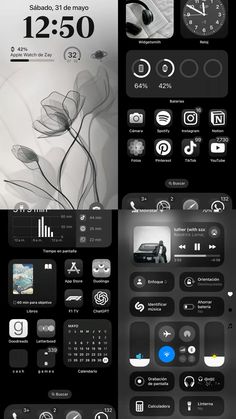 the black and white theme for an iphone's home screen is very nice to use