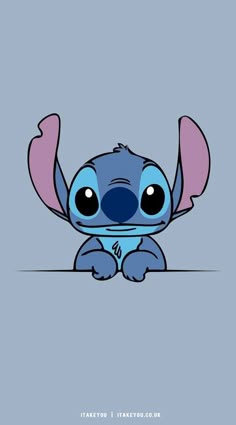 Fun and Cute Stitch Wallpapers : Stitch on Misty Blue Background | Lilo and stitch drawings, Cute cartoon wallpapers, Lilo and stitch characters