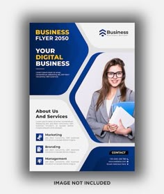 Digital business flyer design template | Premium PSD in 2025 | Business brochure design, Flyer design templates, Free flyer design