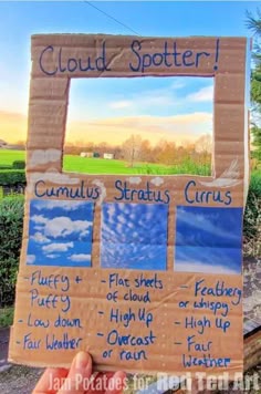 Cloud Spotting Learning Tool Craft in 2025 | Nature school, Homeschool activities, Activities