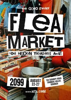 Customizable Punk Flea Market Sale Event Poster Design Template in 2025 | Event poster design, Graphic design posters, Sale poster