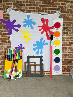 Art party photo booth in 2025 | Art themed party, Art birthday, Art party