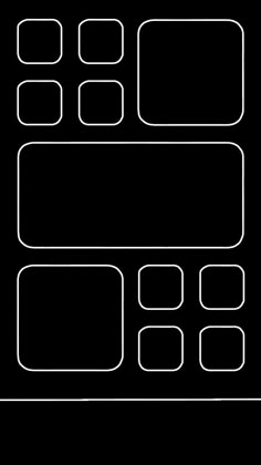 a black and white line drawing of different shapes on a dark background with space for text