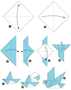 how to make an origami bird