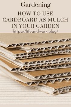 Garden And Yard - How To Use Cardboard As Mulch In Your Garden