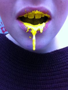 Paint in my mouth spitting it out (y) in 2025 | Yellow painting, Book cover art, Book art
