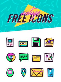 the free icons are displayed in different colors
