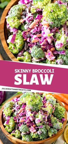 A quick and easy side dish that has delicious, low carb, tangy homemade coleslaw dressing. It is very fl… | Homemade coleslaw, Broccoli slaw recipes, Broccoli salad