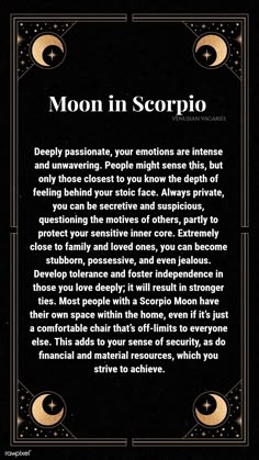 Embrace the mystical power of the Scorpio moon.