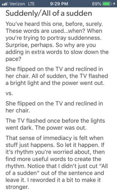 a text message that reads, suddenly all of a sudden you've heard