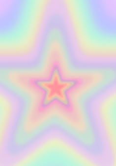 Pastel Rainbow Wallpaper with a Star