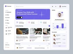Coursue Learning Platform Dashboard