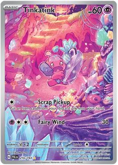Tinkatink - Paldea Evolved #216 in 2025 | Pokemon cards, Pokemon trading card, Cool pokemon cards
