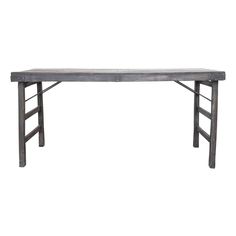 Storied Home Reclaimed Wood Long Folding Table Distressed Blackwashed: Rustic, No Assembly, 275lb Capacity | Folding table, Long folding table, Wood folding table