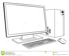Computer Desktop Drawing