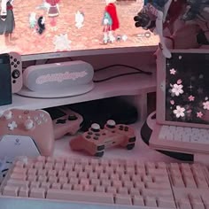 Gaming Setup with Retro Aesthetic