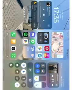 an iphone screen with various icons on it