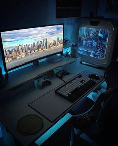 25 Cool And Stylish Gaming Desks For Teenage Boys | HomeMydesign | Video game rooms, Diy computer desk, Gaming setup