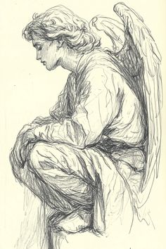50+ Angel Drawing Ideas to Inspire Your Artistic Soul in 2025 | Angel drawing, Sketchbook art inspiration, Cool art drawings