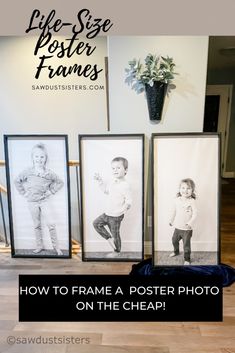 Framing Large Posters the Easy Way | Diy poster frame, Large poster frames, Poster frame