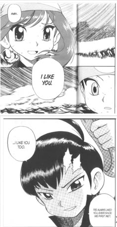 Pokemon Ruby and Sapphire confess their feelings! ❤️ Ruby And Sapphire Manga, Ruby X Sapphire Pokemon, Sapphire Pokespe, Pokemon Ruby And Sapphire Trainers, Pokespe Ruby And Sapphire, Pokemon Ruby And Sapphire Anime, Banette Pokemon, Pokémon Ruby And Sapphire, Sapphire Pokemon