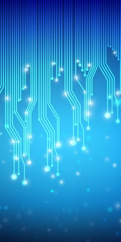 Abstract Blue Background with Electronic Circuit Boards