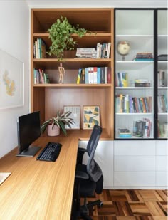 Pin by Tatiane Vidal on Decor | Home office design, Home study rooms, Home office decor