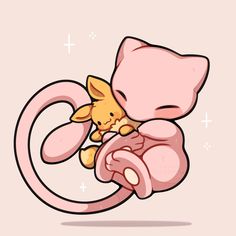 a cartoon character holding a stuffed animal in it's arms