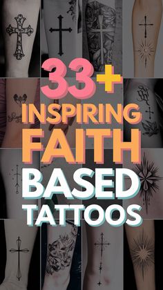 A collage of faith based tattoos featuring crosses and intricate designs, showcasing various styles and placements to inspire personal expressions of belief.