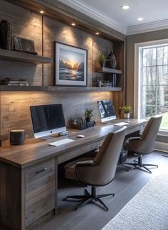 Pin by Cesar Amezcua on Home Studio / Office in 2025 | Modern home offices, Home office layouts, Home office