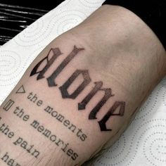 Simple Tattoo Ideas With Calligraphy Art