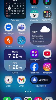 an iphone screen with various icons on it and the time left for them to be taken
