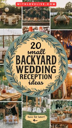 20+ Small Backyard Wedding Reception Ideas in 2025 | Small backyard wedding, Wedding backyard reception, Small outdoor wedding