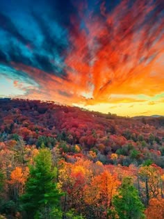 Fall Sunset in Highlands, North Carolina | Sunset nature, Beautiful nature, Nature