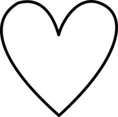 a black and white outline of a heart with the word love on it's side