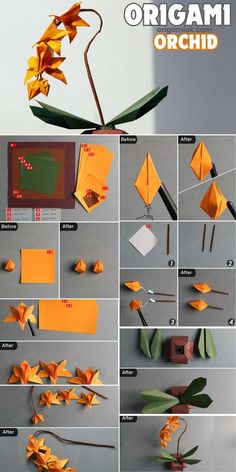 How to Fold an Origami Orchid in 2025 | Origami orchid, Origami crafts, Origami design