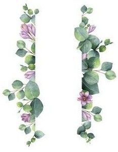 two green and purple flowers are on the side of a white sign that says, i love