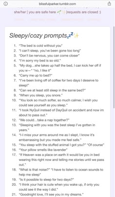 a screenshot of the sleep / cosy proms texting app on an iphone