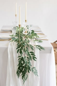 5.9ft Willow Leaf Greenery Garland | Wedding decorations, Wedding table, Table runners wedding
