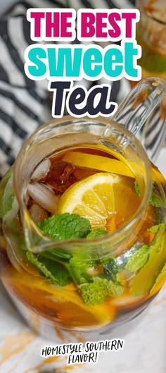 the best sweet tea with lemon and mint