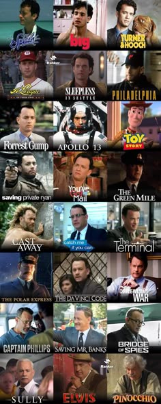 many different movie titles are shown in this series, including one with the same character