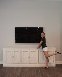 DIY Sideboard with Fun Doors - Frills and Drills | Diy sideboard, Tv stand decor living room, Diy tv stand