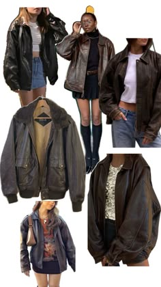 leather jacket in 2025 | Trendy kleding, Modekleding, Outfitsets