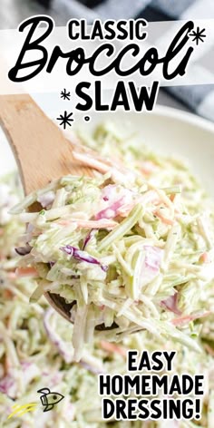 Broccoli slaw is a delicious and unique twist on the classic side dish of coleslaw. Using crunchy broccoli sla… | Broccoli slaw recipes, Slaw recipes, Homemade slaw