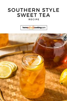 southern style sweet tea recipe with lemons and honey