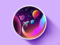 space 🚀🌠 illustration in iPad pro | Space illustration, Digital art illustration, Space art